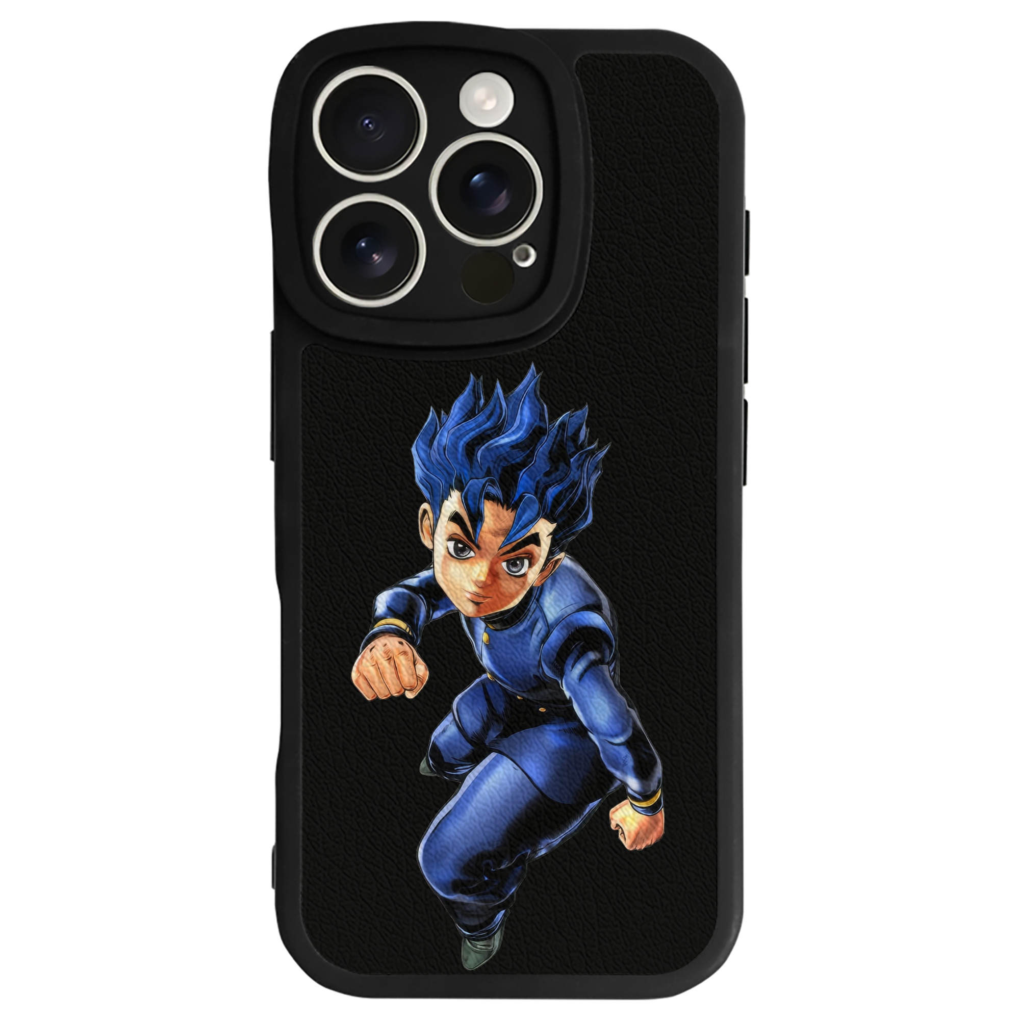 （画像用） ジョジョの奇妙な冒険 広瀨康一 JoJo's Bizarre Adventure Hirose Koichi 【iPhone 16シリーズ対応】シリコンスマホケース（レザー調） 材質：シリコン